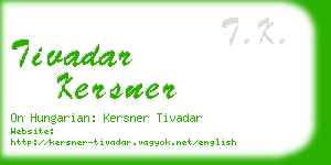 tivadar kersner business card